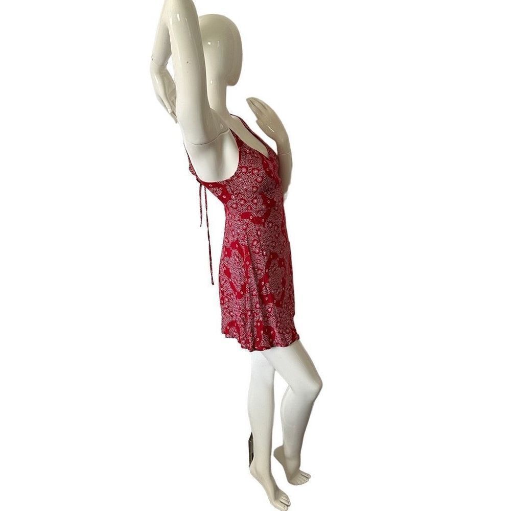 Red Patterned Mini Dress - Picture 4 of 15